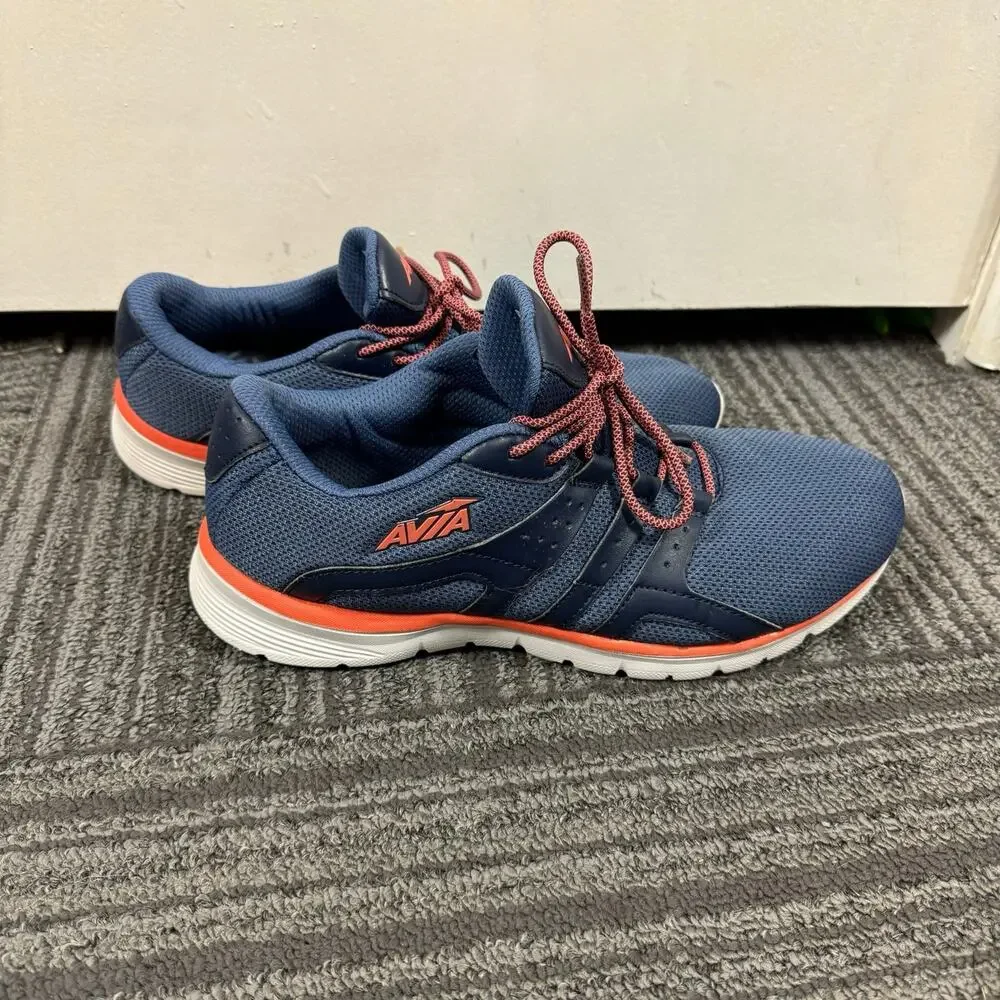 Avia Avi-Mania Women’s Running Shoes | Navy Blue & Coral | Memory Foam | Size 9